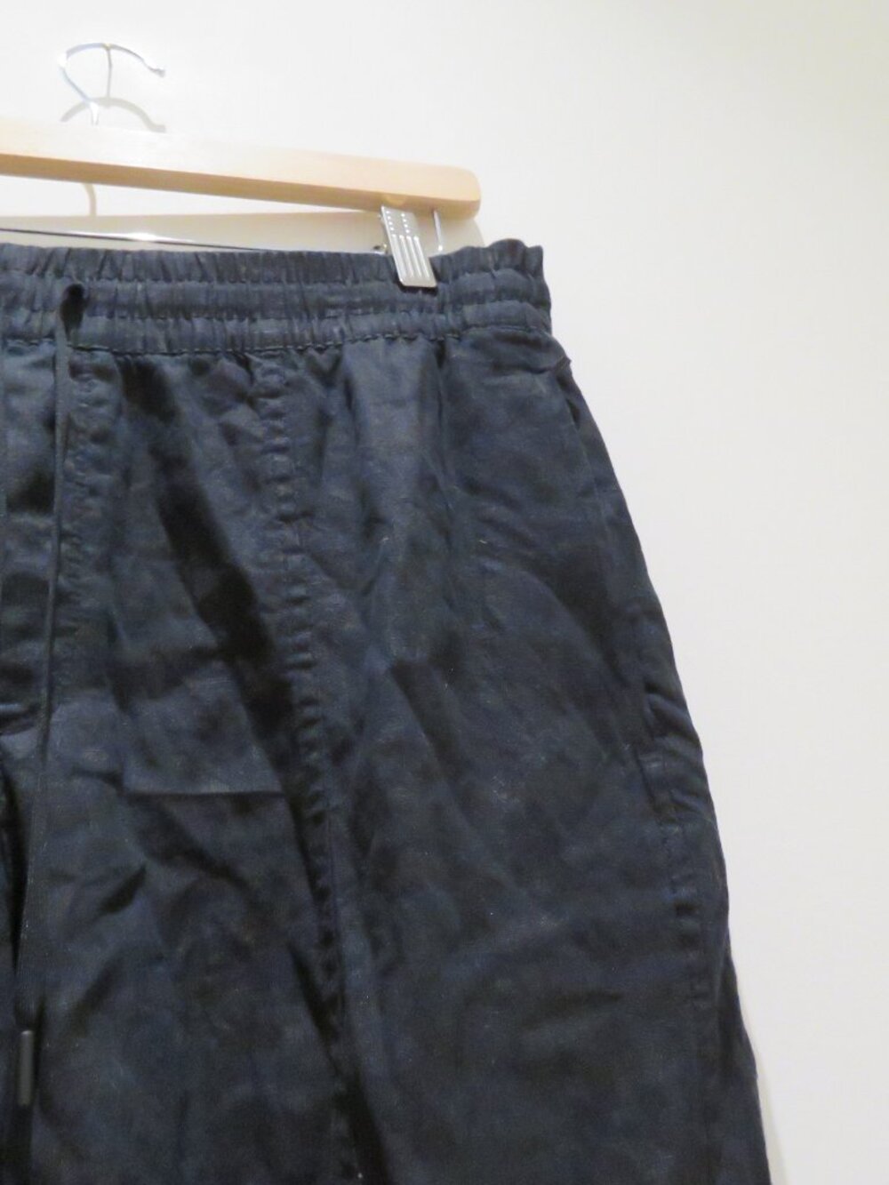 ATHLETA Retreat Linen High Rise Ankle Pant Black Large Travel Coastal Summer - Picture 7 of 12